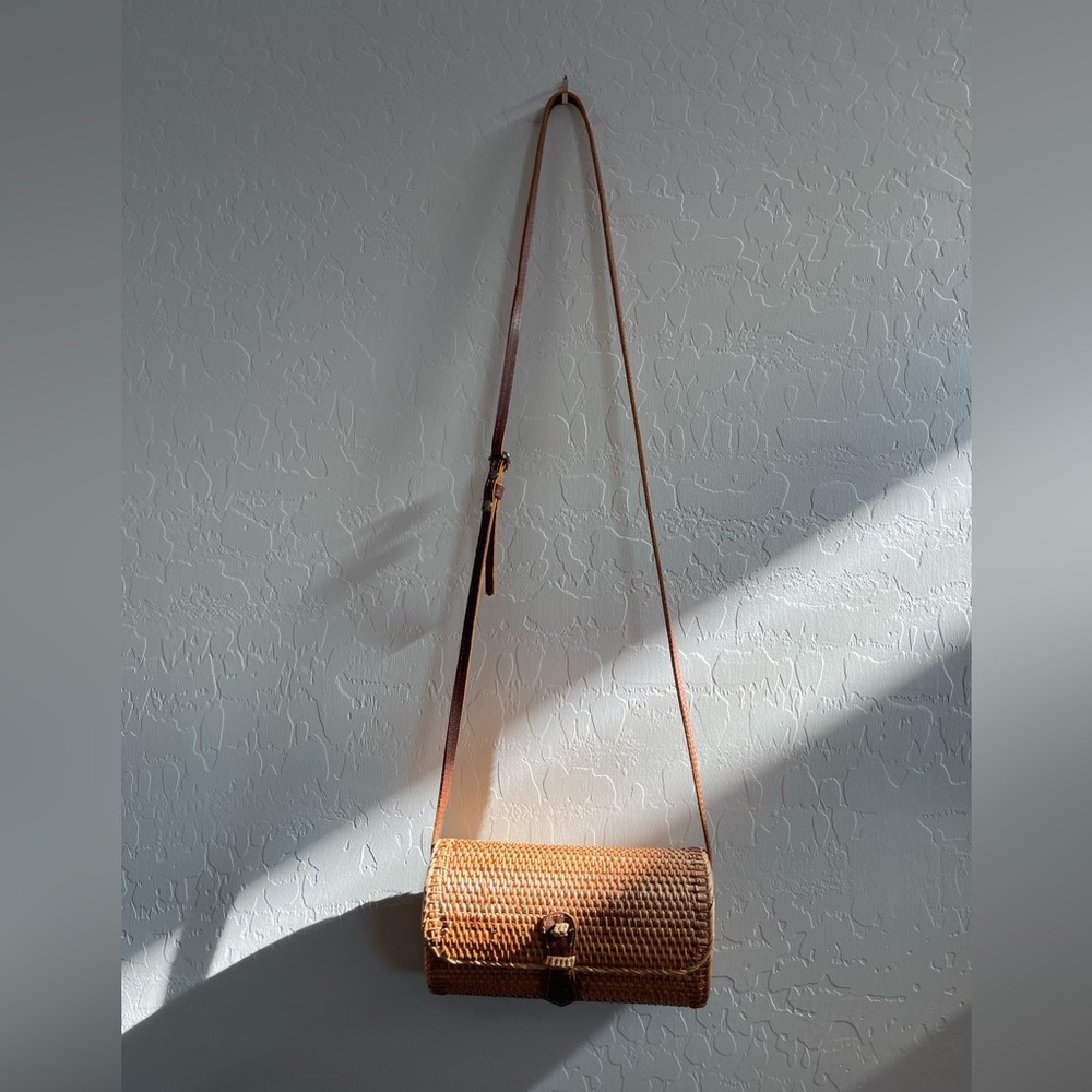 Wallet Rattan Bag Handwoven Crossbody Bag
